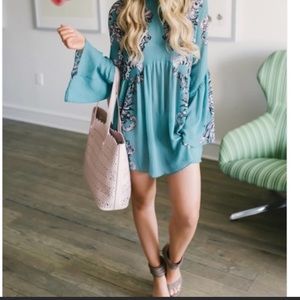 Turquoise Free People Dress